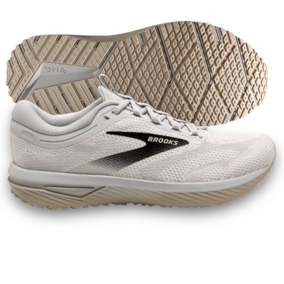 Brooks Revel 7 Mens Running Shoes Medium Width White Black 110435 1D 178 (NEW)